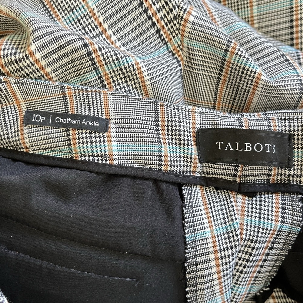 Talbots Petites Chatham Ankle Pants Womens 10P Plaid Career Old Money Classic - Picture 6 of 7